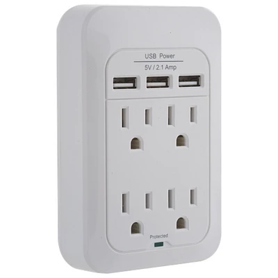 Insignia 4-Outlet Surge Protector With USB - Only at Best Buy