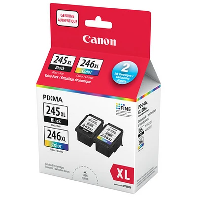 Cartouches d'encre noire/couleur PG-245XL/CL-246XL de Canon (8278B006) - Paquet de 2
