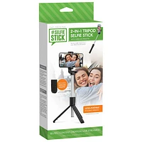 ReTrak Bluetooth 2-in-1 Tripod Selfie Stick - Black