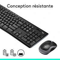 Logitech MK270 Wireless Keyboard & Mouse Combo - Black