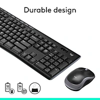 Logitech MK270 Wireless Keyboard & Mouse Combo - Black
