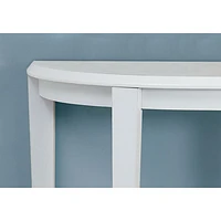 Table d'appoint en demi-lune contemporaine - Blanc