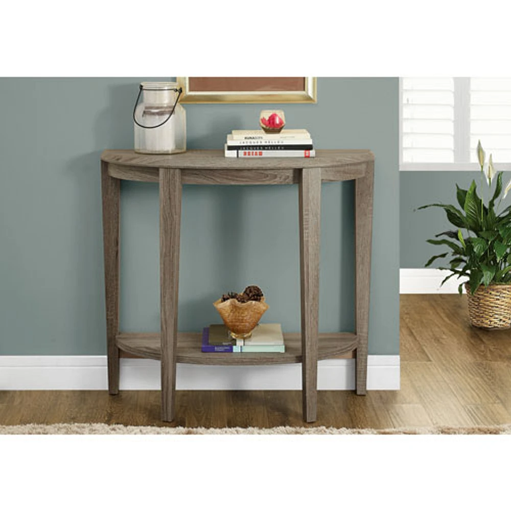 Console en demi-cercle contemporaine - Taupe foncé