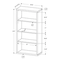 48" 4-Shelf Bookcase - White