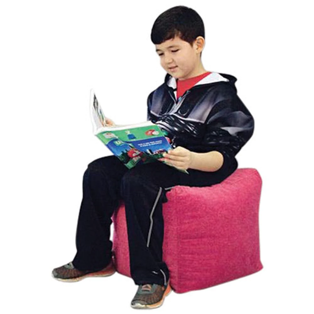 Fauteuil poire cubique de Comfy Kids - Rose bonbon