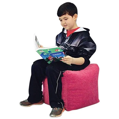 Fauteuil poire cubique de Comfy Kids - Rose bonbon