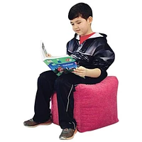 Fauteuil poire cubique de Comfy Kids - Rose bonbon