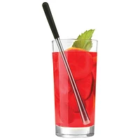 Brilliant Icy Swizzle Stick - 4 Pack - Silver/Black