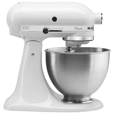 Batteur sur socle de la série Classique de KitchenAid - 4,5 pte - 250 W - Blanc