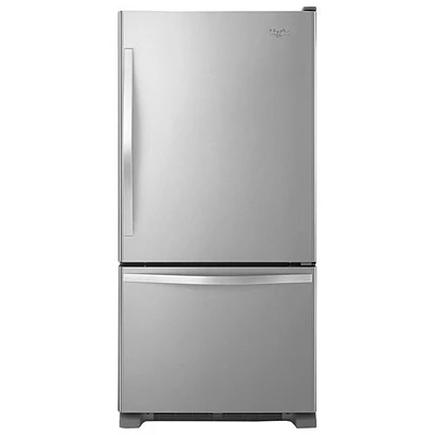 Whirlpool 30" 18.7 Cu. Ft. Bottom Freezer Refrigerator with LED Lighting