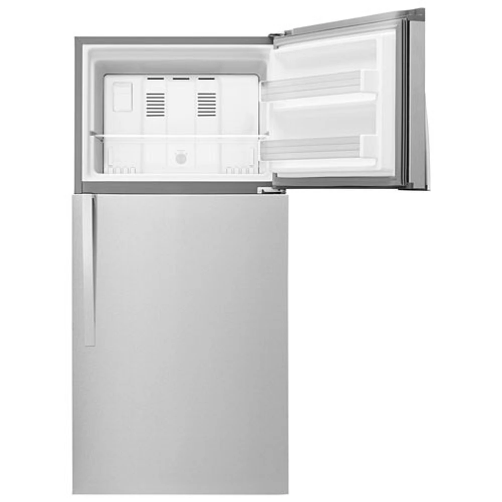 Réfrigérateur à congélateur supérieur de 19,23 pi3 30 po à DEL de Whirlpool - Acier inoxydable