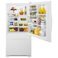 Whirlpool 30" 18.7 Cu. Ft. Bottom Freezer Refrigerator with LED Lighting - White-on-White