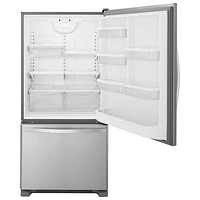 Whirlpool 33" 21.9 Cu. Ft. Bottom Freezer Refrigerator with LED Lighting - Stainless Steel