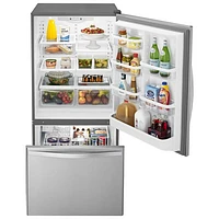 Whirlpool 33" 21.9 Cu. Ft. Bottom Freezer Refrigerator with LED Lighting - Stainless Steel