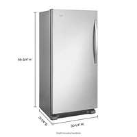 Whirlpool SideKicks 18.0 Cu. Ft. Upright Freezer (WSZ57L18DM) - Stainless Steel