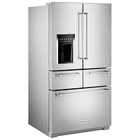 KitchenAid 36" 25.8 Cu. Ft. French Door Refrigerator with Ice & Water Dispenser - Stainless Steel