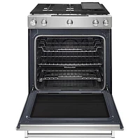 KitchenAid 30" 7.1 Cu. Ft. True Convection 5-Burner Slide-In Dual Fuel Range (YKSDB900ESS) - Stainless