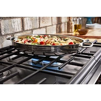 KitchenAid 30" 7.1 Cu. Ft. True Convection 5-Burner Slide-In Dual Fuel Range (YKSDB900ESS) - Stainless
