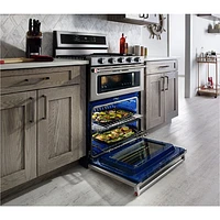 KitchenAid 30" Cu. Ft. Double Oven 5-Burner Freestanding Dual Fuel Range (KFDD500ESS) - Stainless