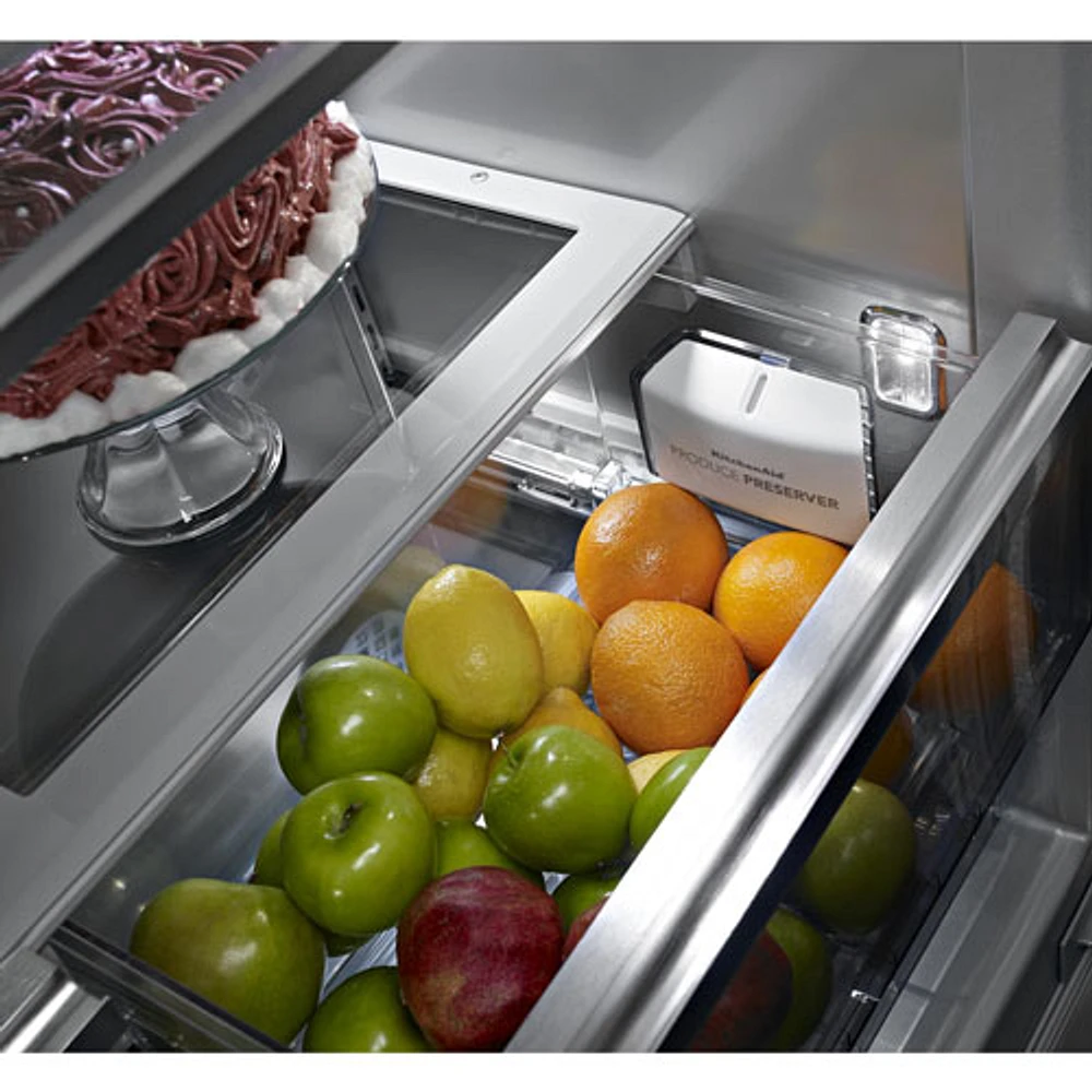 Réfrigérateur à 2 portes de 42,25 po et 24,2 pi3 de KitchenAid (KBFN502ESS) - Acier inoxydable