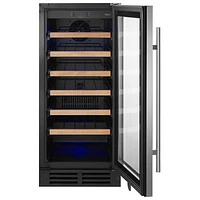 Whirlpool 34-Bottle Wine Cooler (WUW35X15DS) - Black-on-Stainless