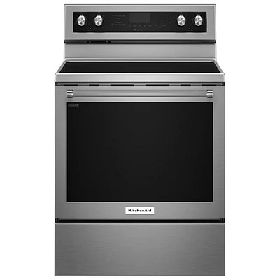 KitchenAid 30" 6.4 Cu. Ft. True Convection 5-Element Electric Range (YKFEG500ESS) - Stainless Steel