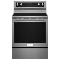 KitchenAid 30" 6.4 Cu. Ft. True Convection 5-Element Electric Range (YKFEG500ESS) - Stainless Steel