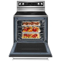 KitchenAid 30" 6.4 Cu. Ft. True Convection 5-Element Electric Range (YKFEG500ESS) - Stainless Steel