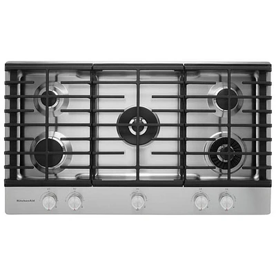 KitchenAid 36" 5-Burner Gas Cooktop (KCGS956ESS) - Stainless Steel