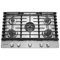 KitchenAid 30" 5-Burner Gas Cooktop (KCGS550ESS) - Stainless Steel