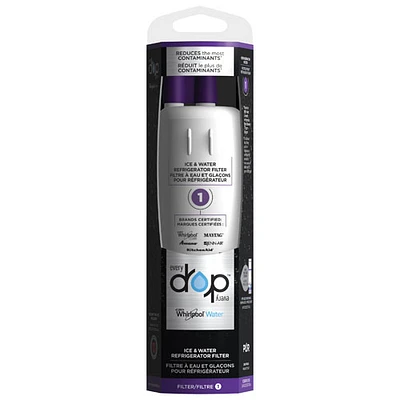 Filtre de réfrigérateur à glace et à eau EveryDrop de Whirlpool (EDR1RXD1B)