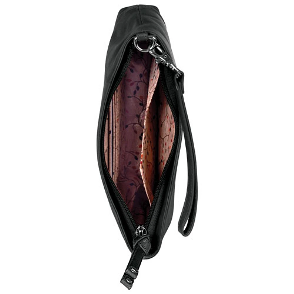 Étui-portefeuille avec dragonne en cuir Casablanca de Mancini - Noir (8700206-bk)