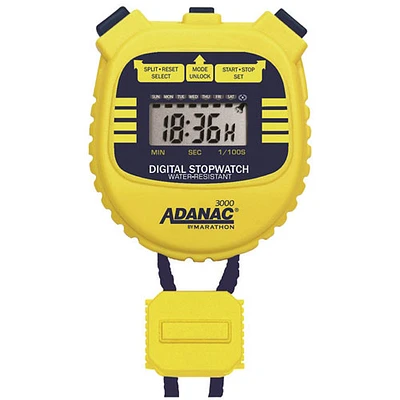 Chronomètre numérique Adanac 3000 de Marathon (ST083000YE) - Jaune
