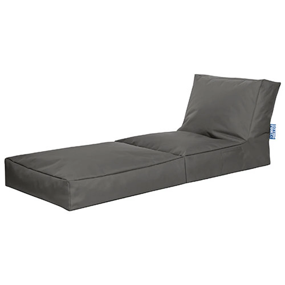 Fauteuil poire contemporain convertible Twist - Gris