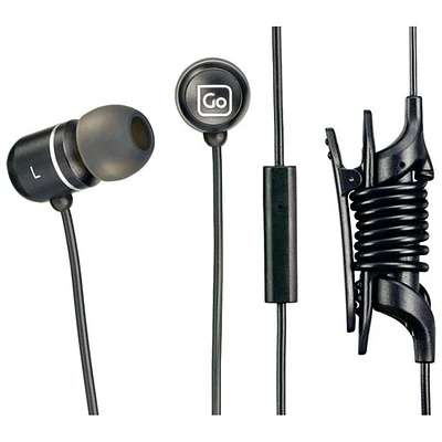 Écouteurs bouton à isolation sonore Mobile Control de Go Travel (918BLK) - Noir