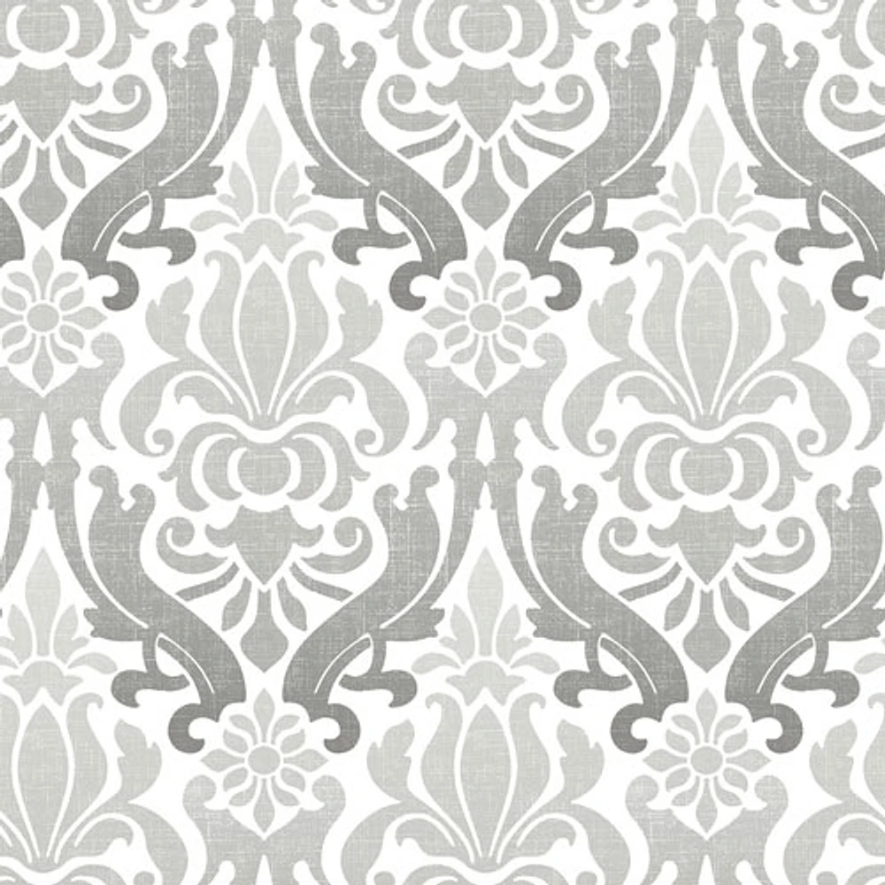 NuWallpaper Nouveau Damask Peel and Stick Wallpaper - Grey