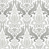 NuWallpaper Nouveau Damask Peel and Stick Wallpaper - Grey