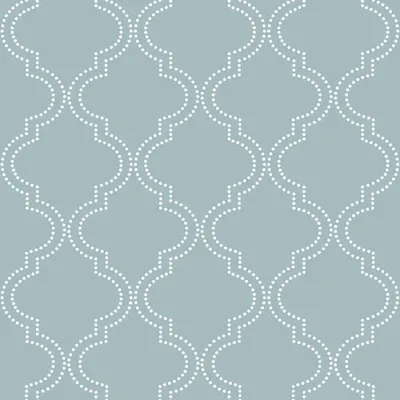 NuWallpaper Quatrefoil Peel and Stick Wallpaper - Blue (NU1826)