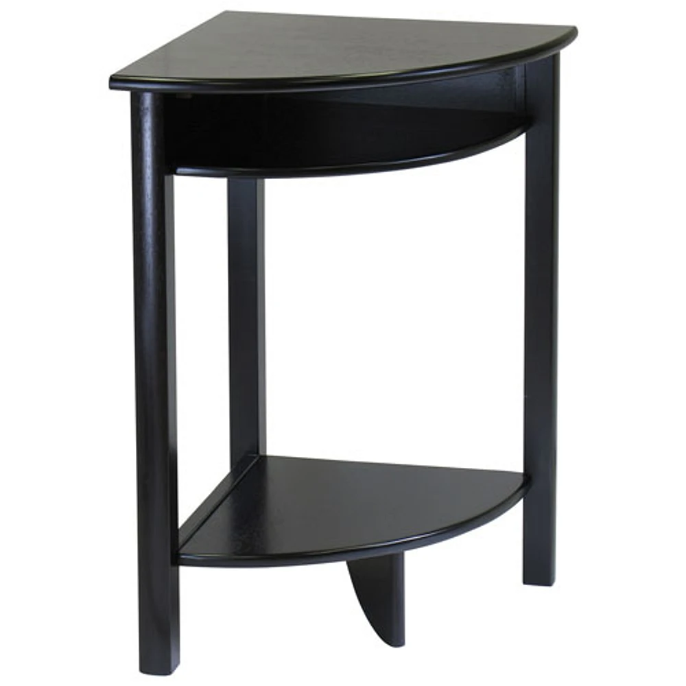 Liso Transitional Corner Table - Dark Espresso