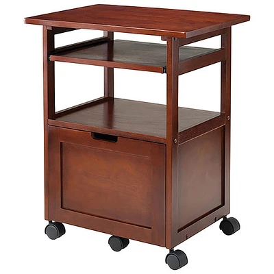Meuble pour imprimante de style transitionnel Piper - Noyer