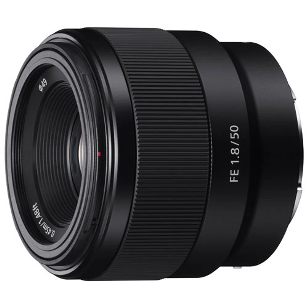 Objectif à focale fixe pour portraits plein format à monture E FE 50 mm f/1,8 de Sony