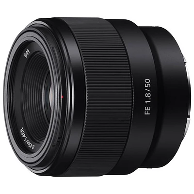 Objectif à focale fixe pour portraits plein format à monture E FE 50 mm f/1,8 de Sony