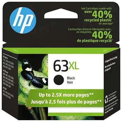 Cartouche d'encre noire 63XL de HP