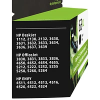 Cartouche d'encre noire 63XL de HP
