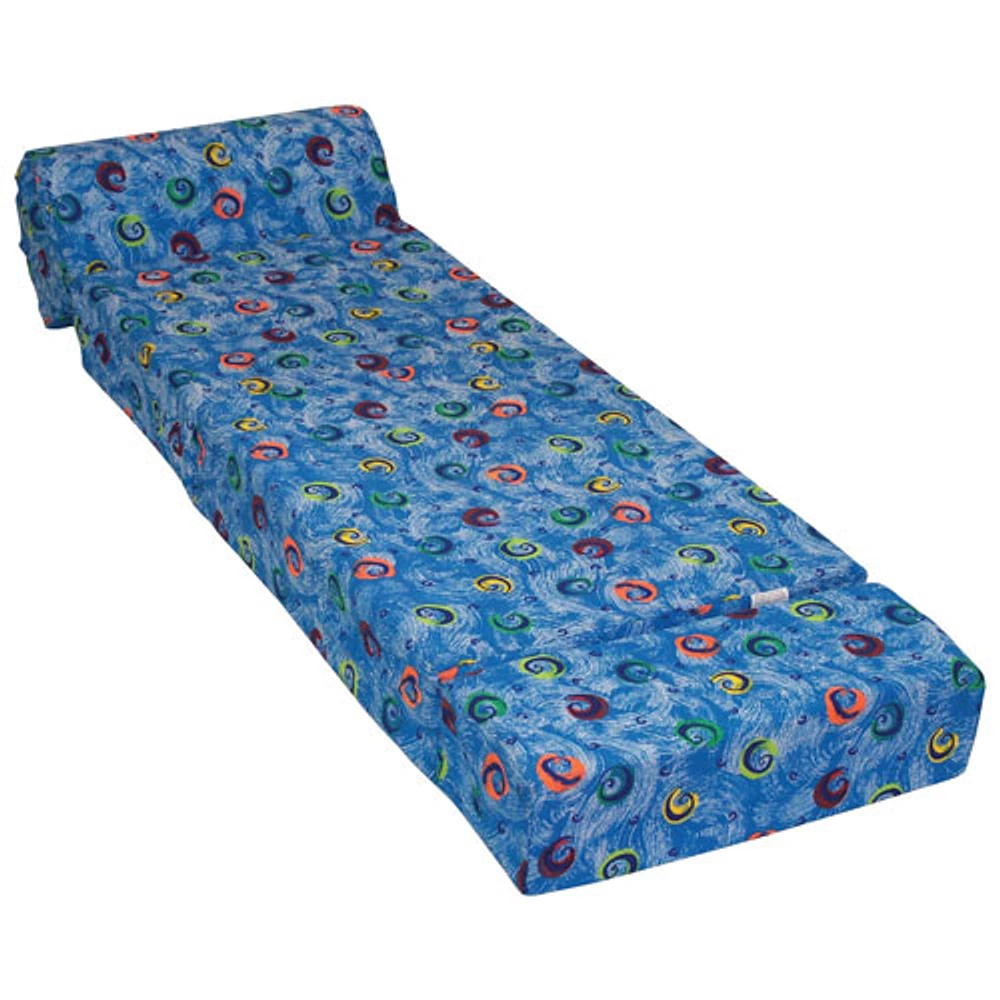 Fauteuil traditionnel de Comfy Kids pour enfants - Tourbillons bleus