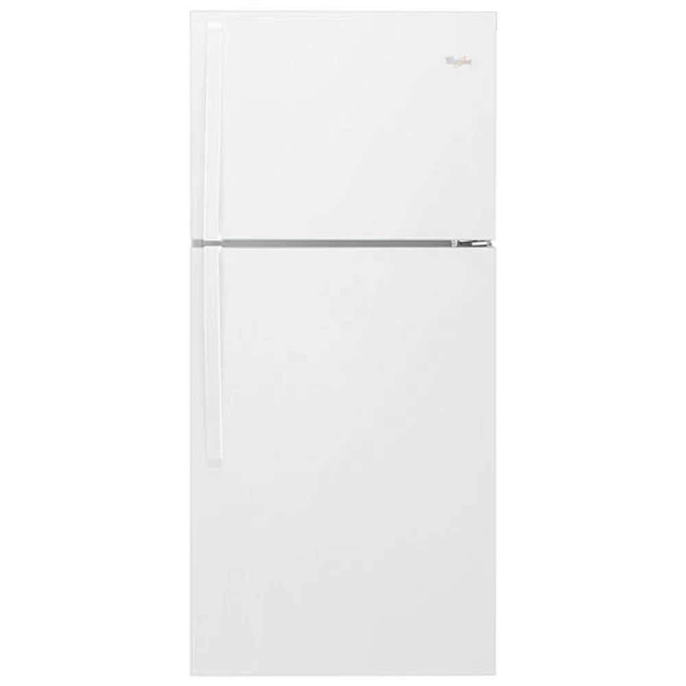 Réfrigérateur à congélateur en haut de 30 po et 19,2 pi3 de Whirlpool (WRT519SZDW) - Blanc