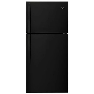 Réfrigérateur à congélateur en haut de 30 po et 19,2 pi3 de Whirlpool (WRT519SZDB) - Noir