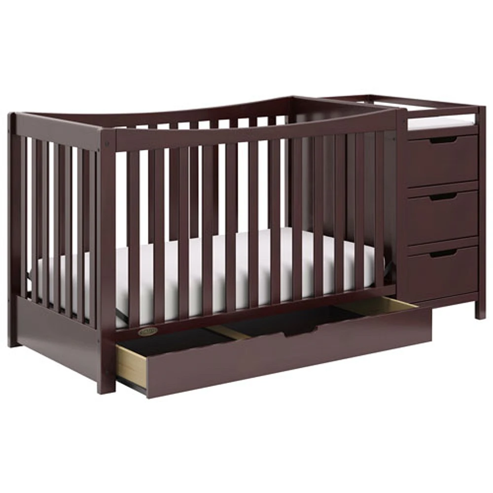 Lit de bébé transformable et table à langer 4-en-1 Remi de Graco - Espresso