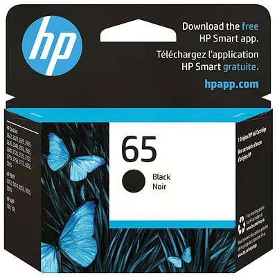 Cartouche d'encre noire HP 65 (N9K02AN#140)