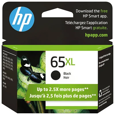 Cartouche d'encre noire 65XL de HP
